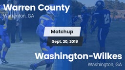 Matchup: Warren County vs. Washington-Wilkes  2019
