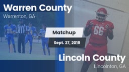 Matchup: Warren County vs. Lincoln County  2019