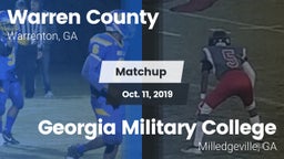 Matchup: Warren County vs. Georgia Military College  2019