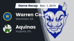 Recap: Warren County  vs. Aquinas  2019