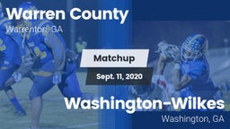 Matchup: Warren County vs. Washington-Wilkes  2020