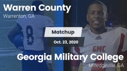 Matchup: Warren County vs. Georgia Military College  2020