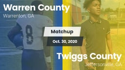 Matchup: Warren County vs. Twiggs County  2020