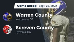 Recap: Warren County  vs. Screven County  2022