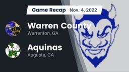 Recap: Warren County  vs. Aquinas  2022