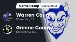 Recap: Warren County  vs. Greene County  2023