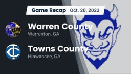 Recap: Warren County  vs. Towns County  2023