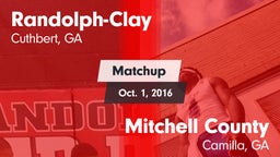 Matchup: Randolph-Clay vs. Mitchell County  2016