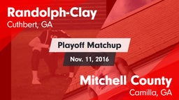 Matchup: Randolph-Clay vs. Mitchell County  2016