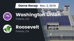 Recap: Washington Union  vs. Roosevelt  2018