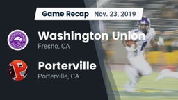 Recap: Washington Union  vs. Porterville  2019