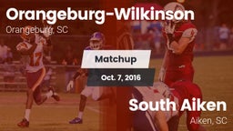 Matchup: Orangeburg-Wilkinson vs. South Aiken  2016