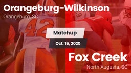 Matchup: Orangeburg-Wilkinson vs. Fox Creek  2020