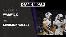 Recap: Warwick  vs. Minisink Valley  2016