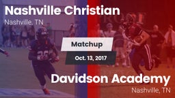 Matchup: Nashville Christian vs. Davidson Academy  2017