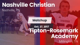 Matchup: Nashville Christian vs. Tipton-Rosemark Academy  2017