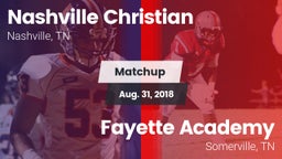 Matchup: Nashville Christian vs. Fayette Academy  2018
