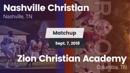 Matchup: Nashville Christian vs. Zion Christian Academy  2018