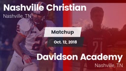 Matchup: Nashville Christian vs. Davidson Academy  2018
