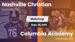 Matchup: Nashville Christian vs. Columbia Academy  2019