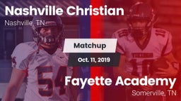 Matchup: Nashville Christian vs. Fayette Academy  2019