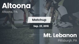 Matchup: Altoona vs. Mt. Lebanon  2016