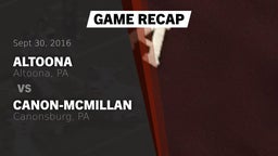 Recap: Altoona  vs. Canon-McMillan  2016