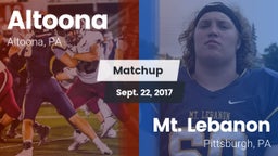 Matchup: Altoona vs. Mt. Lebanon  2017