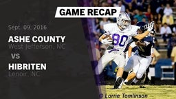 Recap: Ashe County  vs. Hibriten  2016