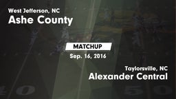 Matchup: Ashe County vs. Alexander Central  2016