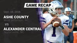 Recap: Ashe County  vs. Alexander Central  2016