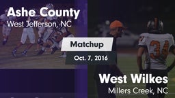 Matchup: Ashe County vs. West Wilkes  2016