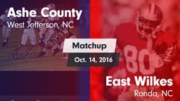 Matchup: Ashe County vs. East Wilkes  2016