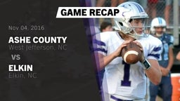 Recap: Ashe County  vs. Elkin  2016