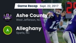 Recap: Ashe County  vs. Alleghany  2017