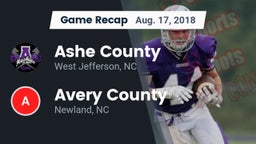 Recap: Ashe County  vs. Avery County  2018