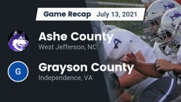 Recap: Ashe County  vs. Grayson County  2021