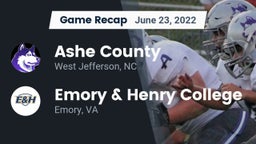 Recap: Ashe County  vs. Emory & Henry College 2022