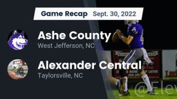 Recap: Ashe County  vs. Alexander Central  2022