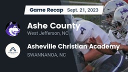 Recap: Ashe County  vs. Asheville Christian Academy  2023