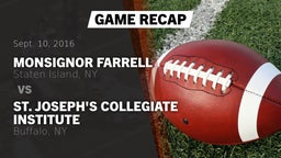 Recap: Monsignor Farrell  vs. St. Joseph's Collegiate Institute  2016