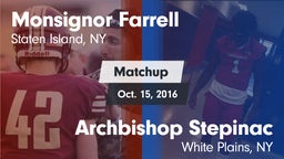 Matchup: Monsignor Farrell vs. Archbishop Stepinac  2016