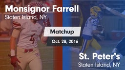 Matchup: Monsignor Farrell vs. St. Peter's  2016