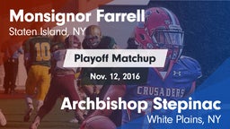 Matchup: Monsignor Farrell vs. Archbishop Stepinac  2016