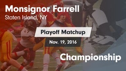 Matchup: Monsignor Farrell vs. Championship 2016
