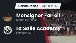 Recap: Monsignor Farrell  vs. La Salle Academy 2017