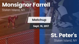 Matchup: Monsignor Farrell vs. St. Peter's  2017