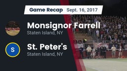 Recap: Monsignor Farrell  vs. St. Peter's  2017
