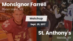 Matchup: Monsignor Farrell vs. St. Anthony's  2017