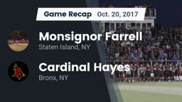 Recap: Monsignor Farrell  vs. Cardinal Hayes  2017